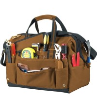 Custom Vintage Heavy Duty Waxed Engineer Canvas Mechanic Garden Tote Tool Bag